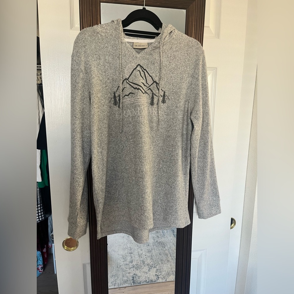 Grey Grand Lake Colorado Hoodie
